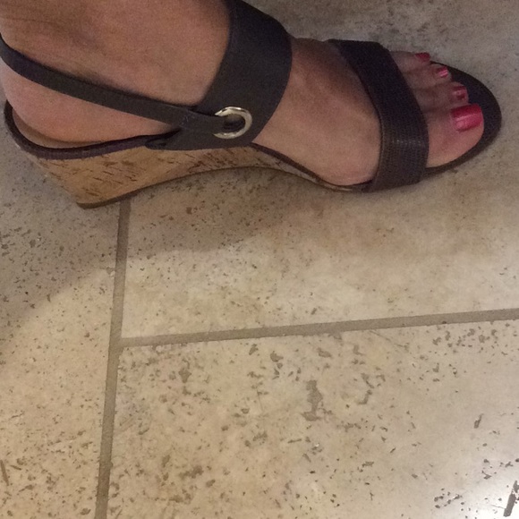Talbots Cork Leather Sling Back Sandals - Picture 6 of 6